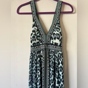 INC International Concepts Black and White Animal Print Maxi Dress